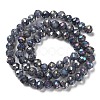 Transparent Electroplate Glass Beads Strands EGLA-F160-02A-2