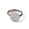 Adjustable 304 Stainless Steel Finger Rings Components STAS-L193-P01-12mm-2