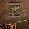 Vintage Metal Tin Sign AJEW-WH0189-559-5