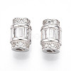 925 Sterling Silver Clear Cubic Zirconia European Clasps STER-T007-144P-1