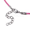 Waxed Cotton Cord Necklace Making MAK-S034-010-4