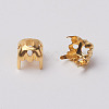 Square Brass Sew on Prong Settings X-KK-O084-05G-6x6mm-2
