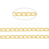 Rack Plating Brass Cuban Link Chains KK-E015-02G-2