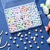 300Pcs 12 Colors Two Tone Opaque Acrylic Beads SACR-YW0001-63-5