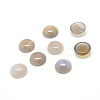 Natural Grey Agate Gemstone Cabochons X-G-T020-8mm-12-1