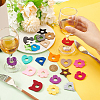 BENECREAT 24Pcs 24 Styles Felt Wine Glass Charms AJEW-BC0004-23-3