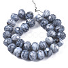 Opaque Baking Paint Glass Beads Strands EGLA-N006-009C-A10-3
