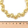 Brass Round Beaded Necklaces NJEW-D314-06G-5