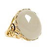 Oval Natural Chalcedony Finger Rings WG05C38-01-2