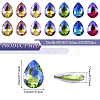 70Pcs 7 Colors Pointed Back Glass Rhinestone Cabochons RGLA-TA0001-06-4