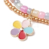 Glass Seed Double Layer Multi-strand Bracelets BJEW-MZ00055-03-3