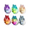 Electroplate K9 Glass Heart Figurines GLAA-B016-02-1
