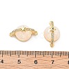 Brass Micro Pave Clear Cubic Zirconia Planet Connector Charms KK-B129-28G-01-3