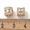 Brass Micro Pave Cubic Zirconia European Beads ZIRC-F141-04LG-2