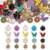 80Pcs 20 Style Alloy Enamel Pendants FIND-SZ0002-31-1