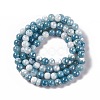 Electroplated Glass Beads Strands X-GLAA-C023-01J-3