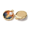Printed Alloy Pendants ENAM-B028-25KCG-2
