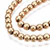 Electroplate Non-magnetic Synthetic Hematite Bead Strands G-Q466-3mm-04-5