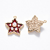 Brass Enamel Pendants KK-T049-056G-03-NF-2