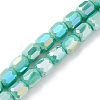 Electroplate Glass Beads Strands EGLA-K015-08G-1