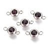 304 Stainless Steel Rhinestone Links Connectors STAS-P237-17P-09-1