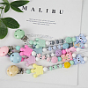 12Pcs 6 Colors Food Grade Eco-Friendly Silicone Beads SIL-HY0001-11-5