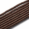 Electroplate Non-magnetic Synthetic Hematite Beads Strands G-T114-58-R-1