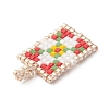 Christmas Handmade Seed Beads PALLOY-MZ00151-02-3