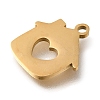 201 Stainless Steel Pendants STAS-R136-14G-2