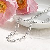5.5MM 304 Stainless Steel Textured Oval Link Chain Necklaces NJEW-T016-12P-3