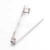 Platinum Plated Iron Brooch Findings X-IFIN-S526-40mm-3