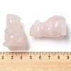 Natural Rose Quartz Carved Healing Mouse Figurines DJEW-D012-02F-3