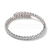 Brass Micro Pave Cubic Zirconia Cuff Bangles BJEW-D039-08P-3