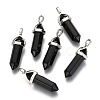 Natural Black Obsidian Double Terminated Pointed Pendants G-F295-04K-1