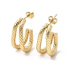 201 Stainless Steel Two-layer Stud Earrings EJEW-Z151-02G-4