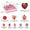 38Pcs 9 Styles Handmade Gold Sand Lampwork Beads LAMP-FS0001-37-4