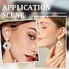 4 Pairs 4 Styles Rattan Dangle Stud Earrings EJEW-SP0001-16A-4