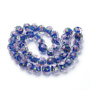 Handmade Gold Sand Lampwork Beads Strands LAMP-R141-12mm-01-3