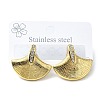 304 Stainless Steel Micro Pave Clear Cubic Zirconia Stud Earrings For Women EJEW-B112-02G-02-4