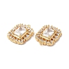 Brass with Clear Glass Pendants KK-G465-10G-2