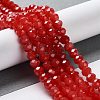Baking Paint Imitation Jade Glass Bead Strands DGLA-A034-J10mm-A32-2