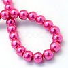Baking Paint Pearlized Glass Pearl Round Bead Strands HY-Q330-8mm-10-4