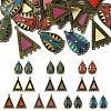 40Pcs 10 Styles Alloy Enamel Chandelier Component Links FIND-CJ0001-81-1