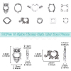 100Pcs 10 Styles Tibetan Style Alloy Bead Frame FIND-YW0007-62-3