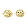 Brass Micro Pave Clear Cubic Zirconia Connector Charms KK-E068-VB294-2