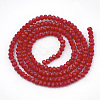 Opaque Solid Color Glass Beads Strands X-GLAA-S178-14B-02-2