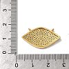 Horse Eye Rack Plating Brass Micro Pave Cubic Zirconia Charms KK-G504-05G-3
