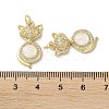 Brass Micro Pave Clear Cubic Zirconia Pendants KK-C045-12G-3
