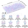 120Pcs 8 Styles Transparent Spray Paint Glass Beads GLAA-FS0002-26-4