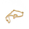 Zinc Alloy Open Back Bezel Pendants PALLOY-D580-05G-H-2